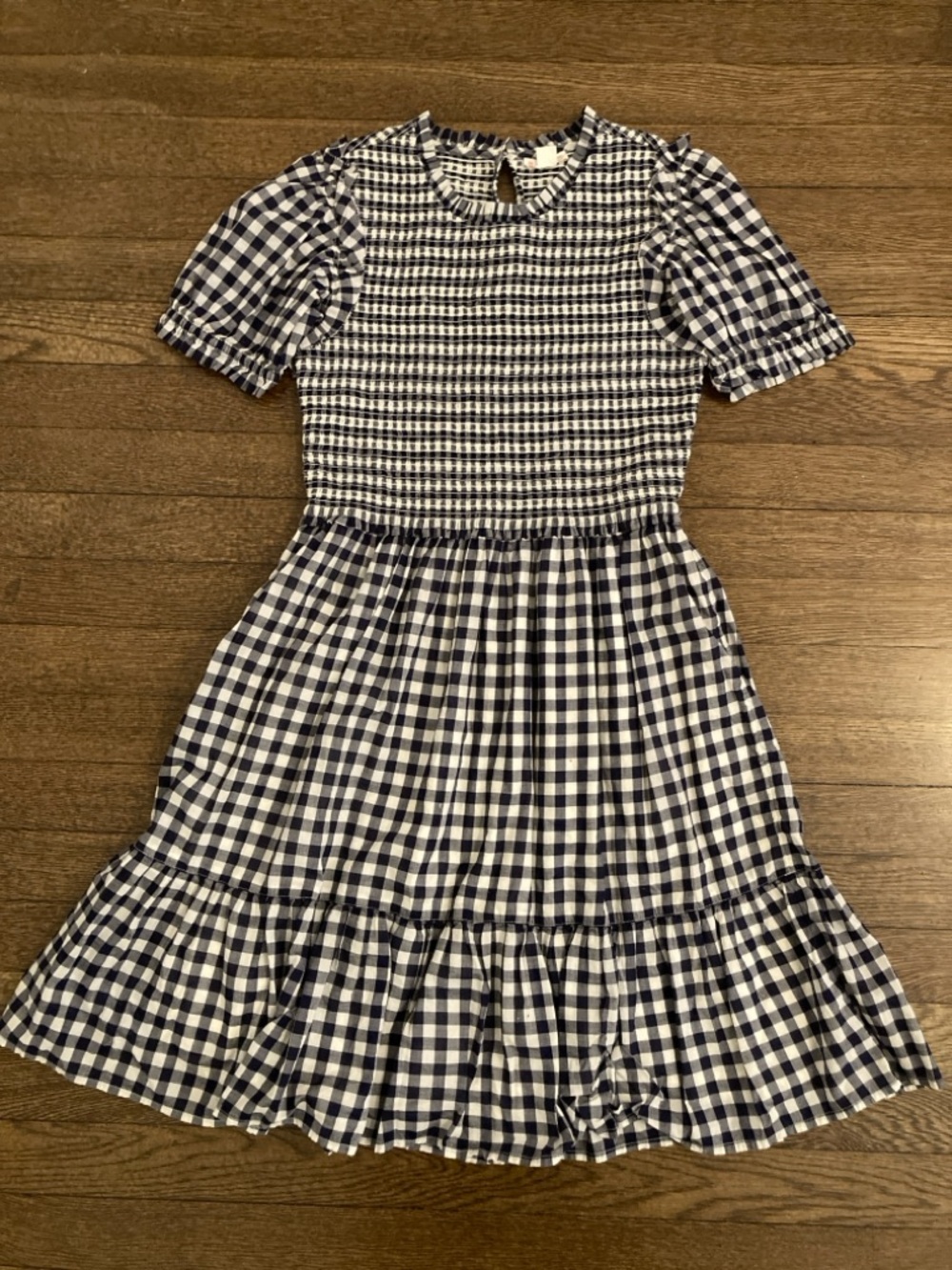Crewcuts Girls’ Smocked Gingham Dress Size 14Y